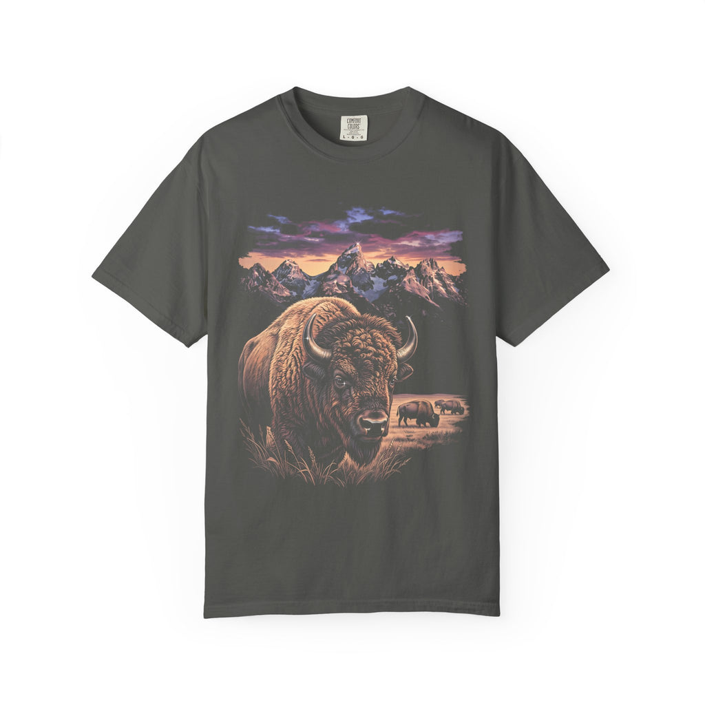 American Bison Classic Tee | Wildlife Nature | Western Sunset