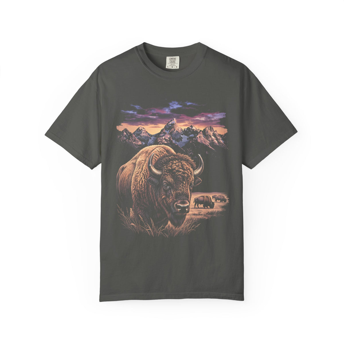 American Bison Classic Tee | Wildlife Nature | Western Sunset