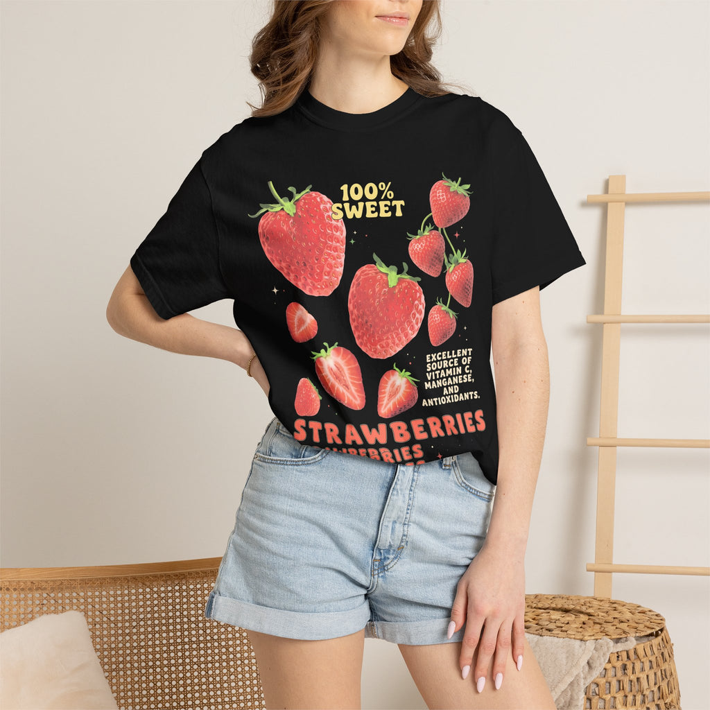 100% Sweet Strawberries Classic Tee | Healthy Fruit Art