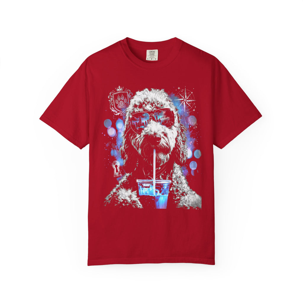 Cool Poodle Dog Classic Tee | Neon Pop Art | Sunglasses Vibe