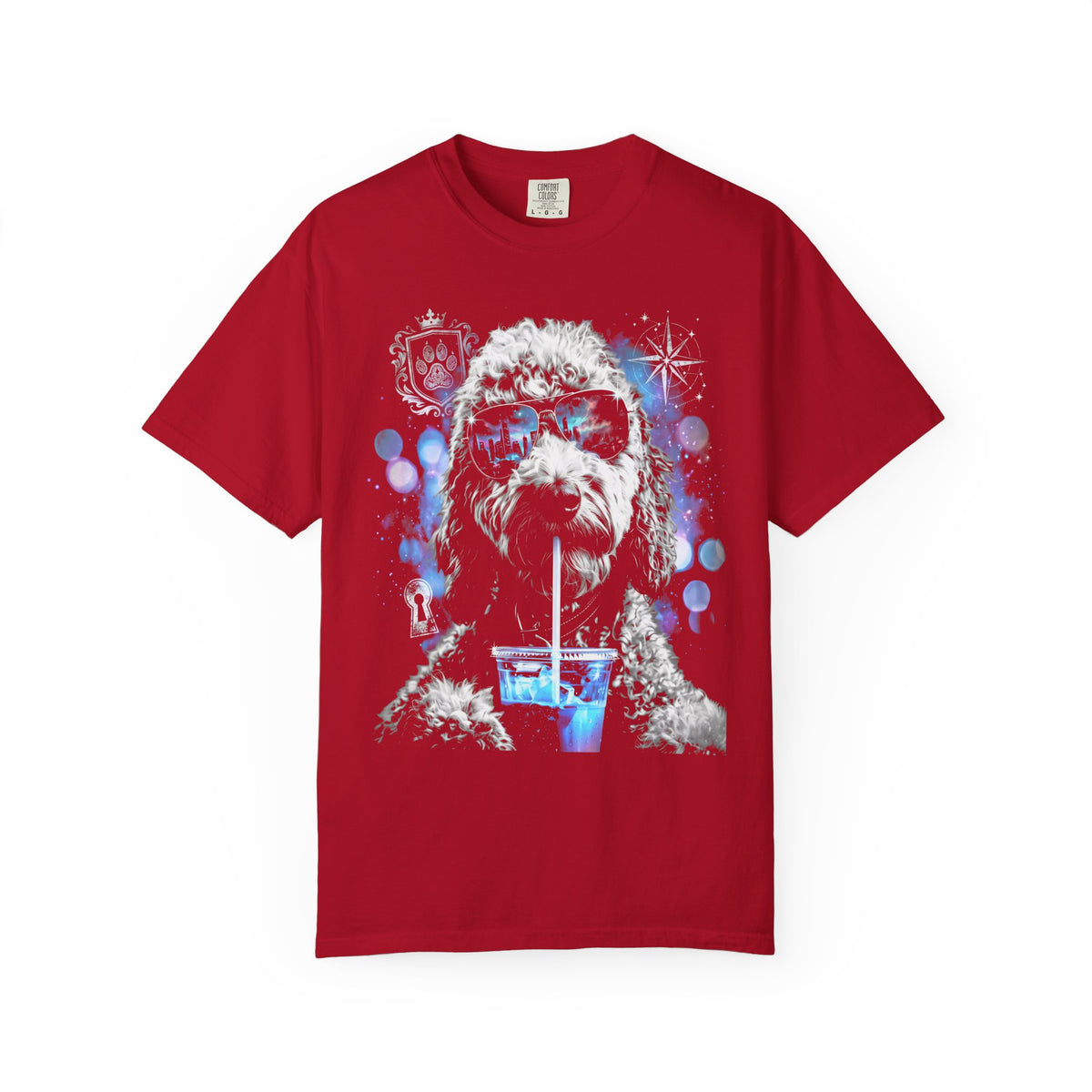 Cool Poodle Dog Classic Tee | Neon Pop Art | Sunglasses Vibe