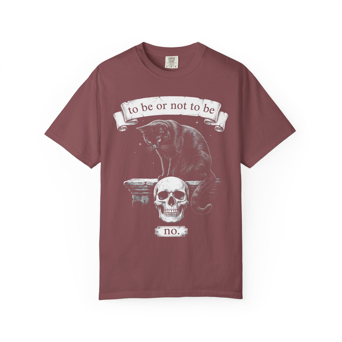 To Be Or Not To Be No Classic Tee | Black Cat Skull Art