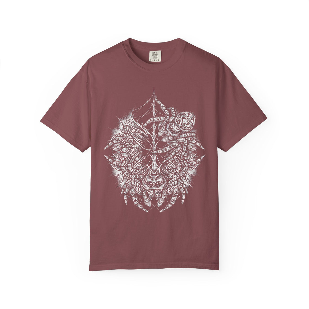 Gothic Spider Web Classic Tee | Stipple Art | Black White