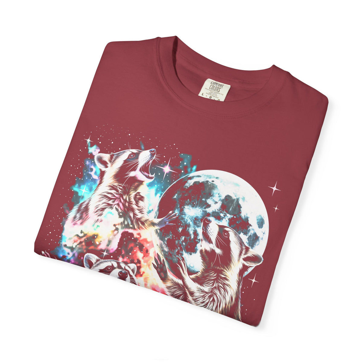 Space Raccoon Moon Classic Tee | Vintage Retro | Sci-Fi Gift
