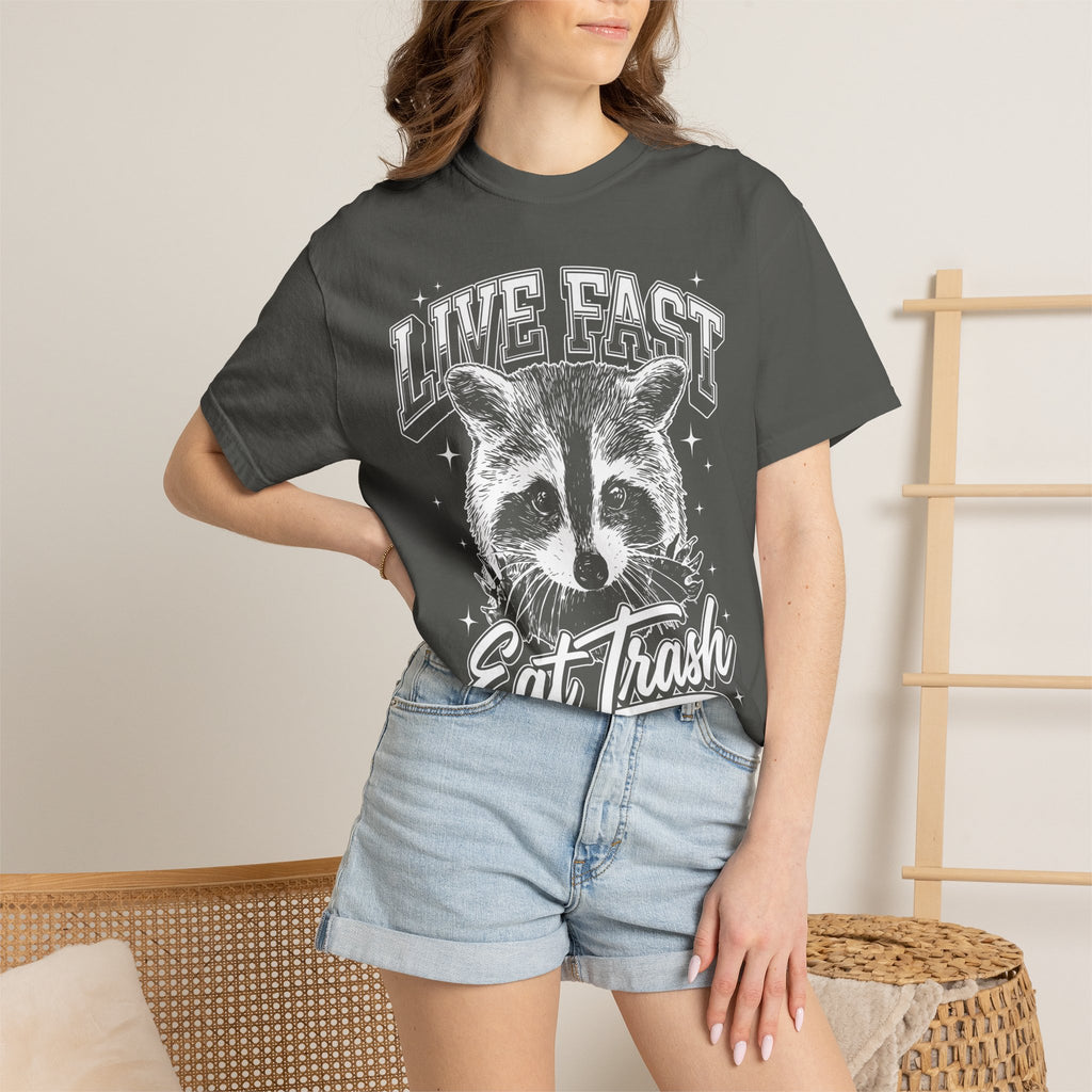 Live Fast Eat Trash Raccoon Classic Tee | Vintage | Funny Gift