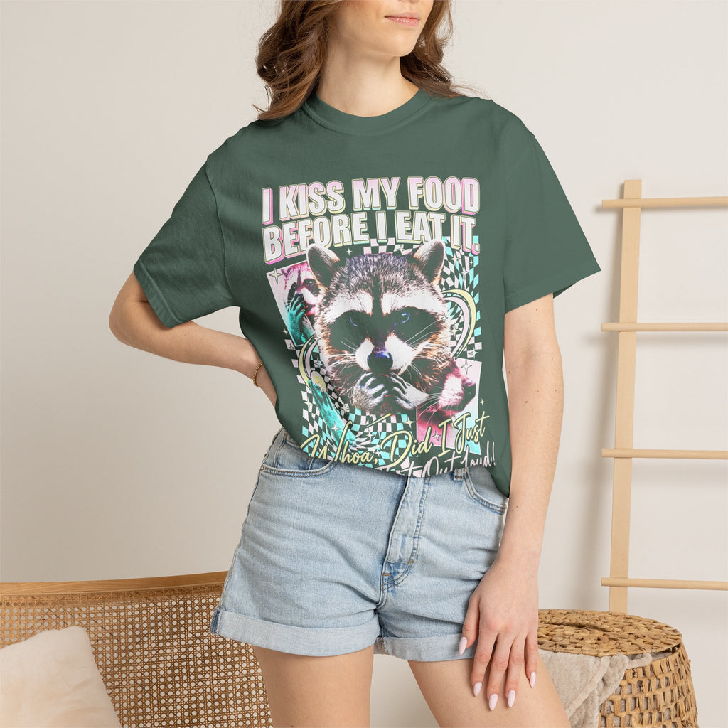I Kiss My Food Before I Eat It Classic Tee | Raccoon Meme