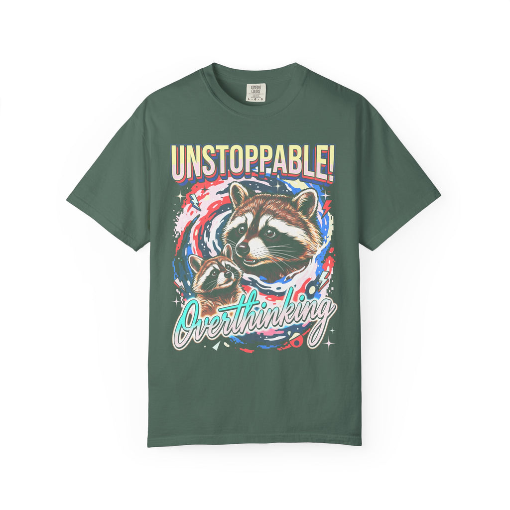 Unstoppable Overthinking Raccoon Classic Tee | 90s Funny Gift