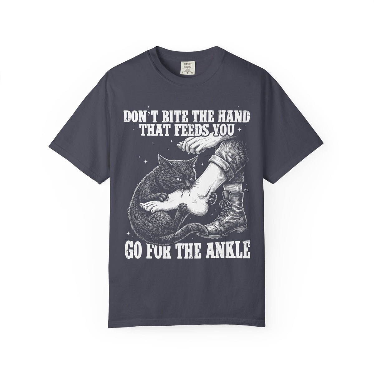 Go For The Ankle Classic Tee | Black Cat Art | Humorous Vintage