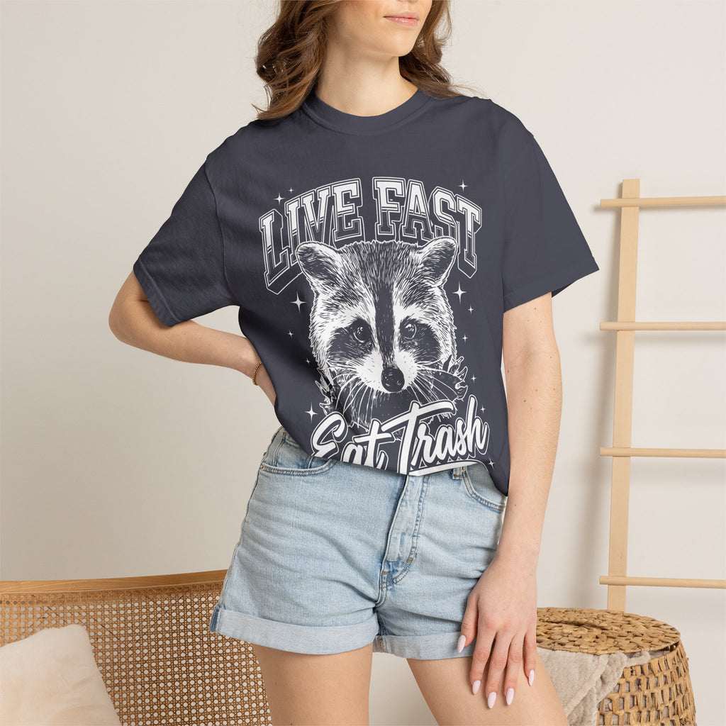 Live Fast Eat Trash Raccoon Classic Tee | Vintage | Funny Gift