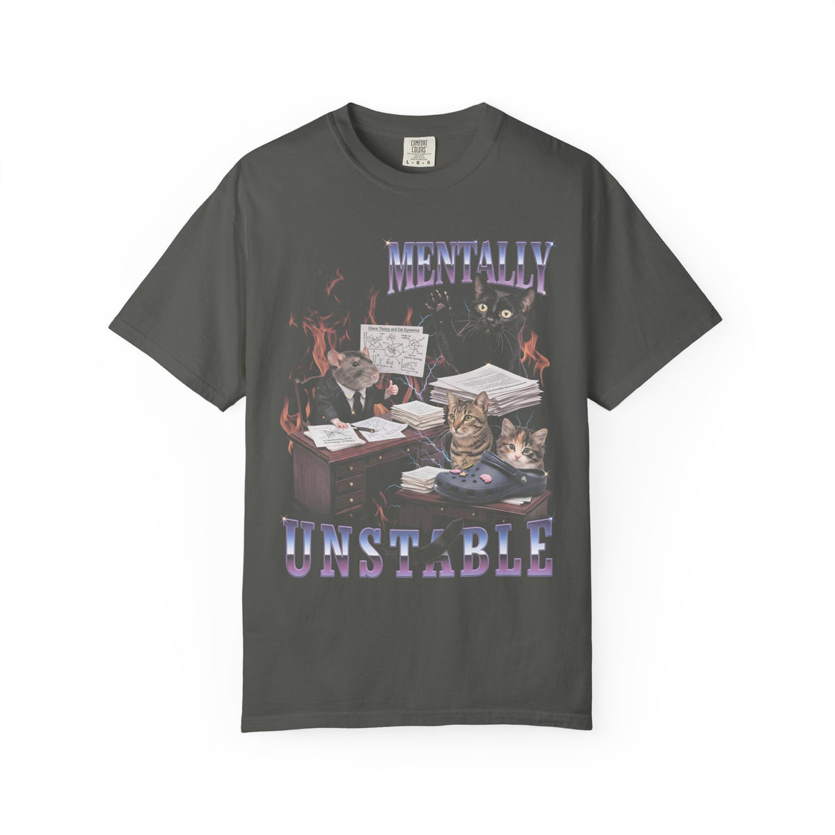 Mentally Unstable Business Rat Classic Tee | Chaos Cat | Absurdist