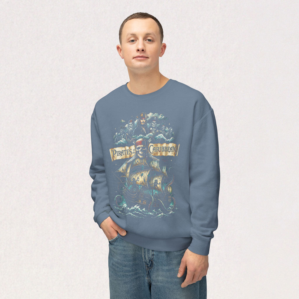Pirates of the Caribean Skull Ship Crewneck Sweatshirt