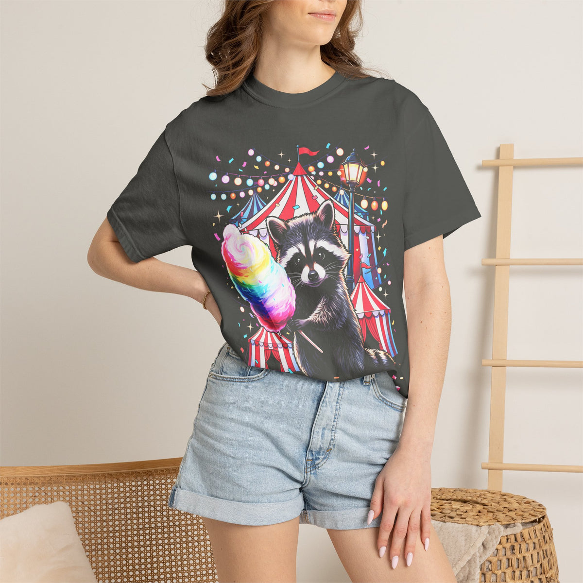 Circus Raccoon Classic Tee | Retro Carnival | Animal Gift