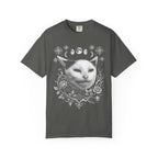 Split Face Cosmic Cat Classic Tee | Mystic Retro | Astro Art