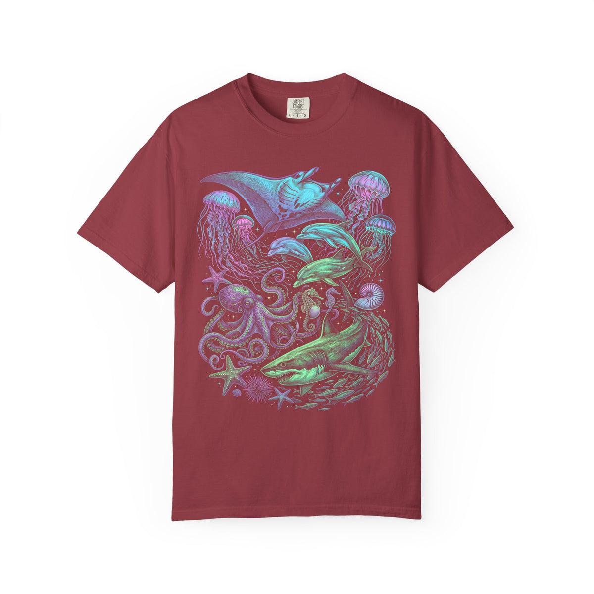 Deep Sea Ocean Creatures Classic Tee | Neon Vintage | Marine Life