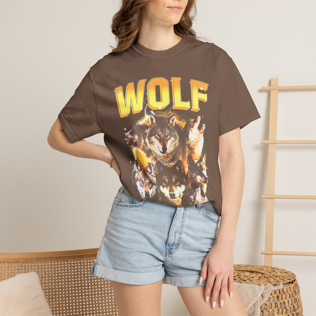 Wolf Lightning Classic Tee | Vintage 90s | Animal Lover Gift