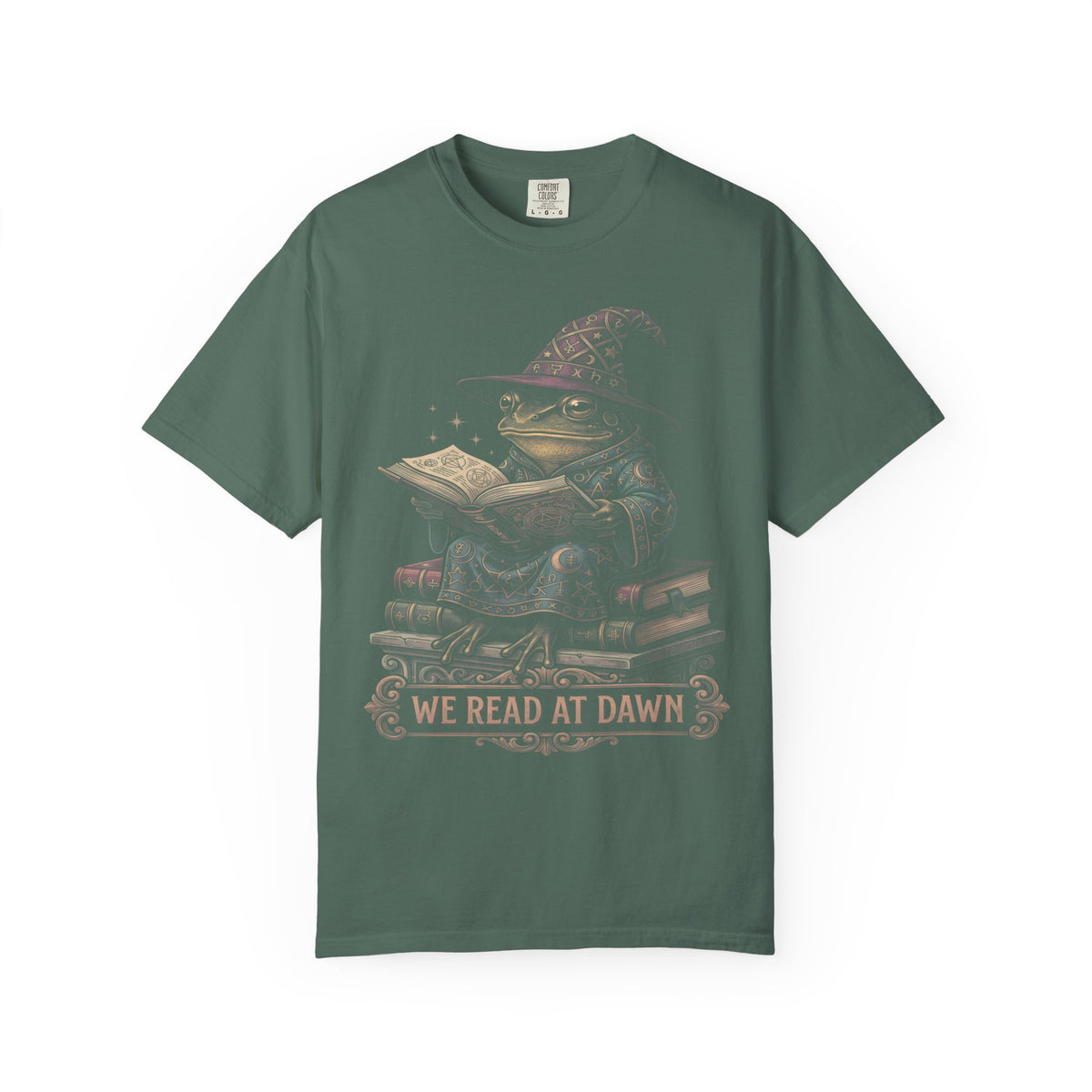 We Read At Dawn Classic Tee | Cottagecore Frog | Book Lover