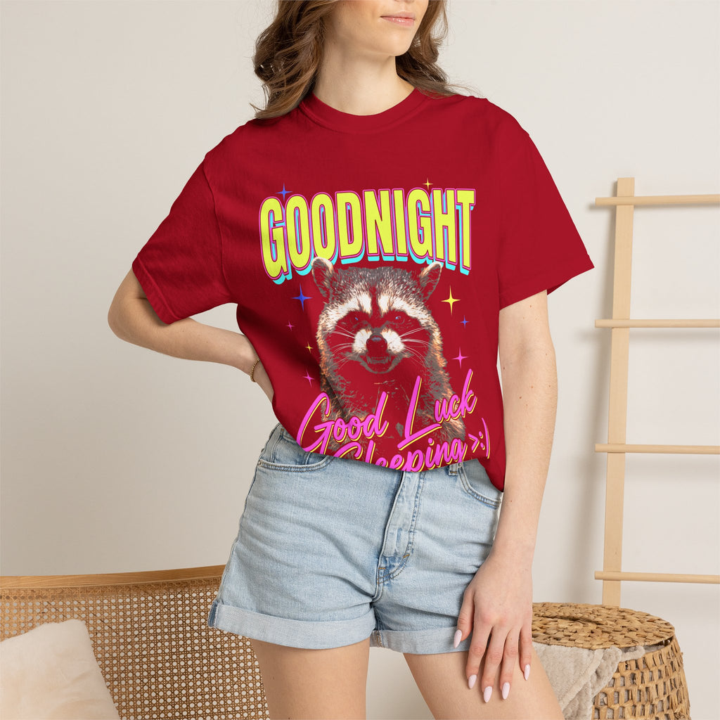 Goodnight Good Luck Sleeping Classic Tee | Raccoon Meme