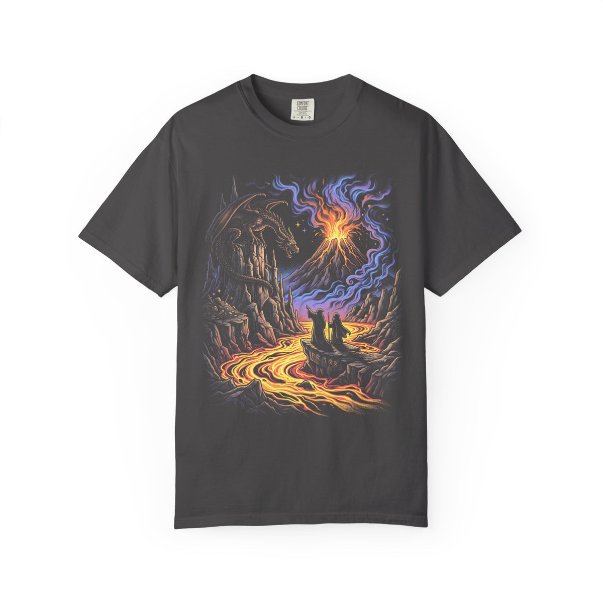 Dragon Wizards Classic Tee | Fantasy Adventure | Lava Ruins