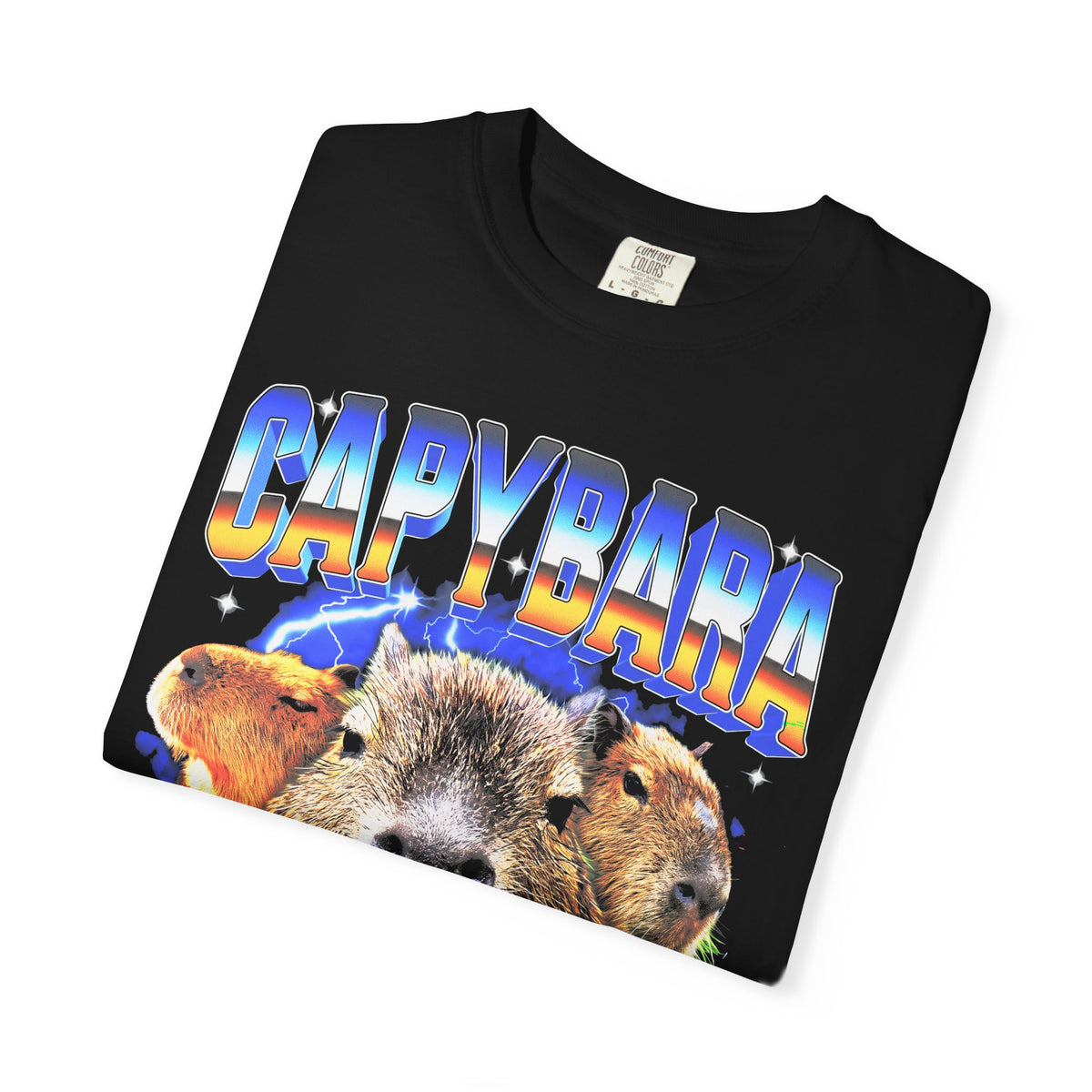 Capybara Lightning Classic Tee | 90s Retro | Animal Gift