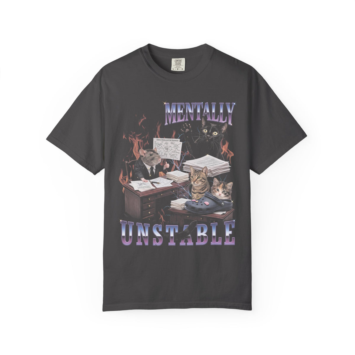 Mentally Unstable Business Rat Classic Tee | Chaos Cat | Absurdist