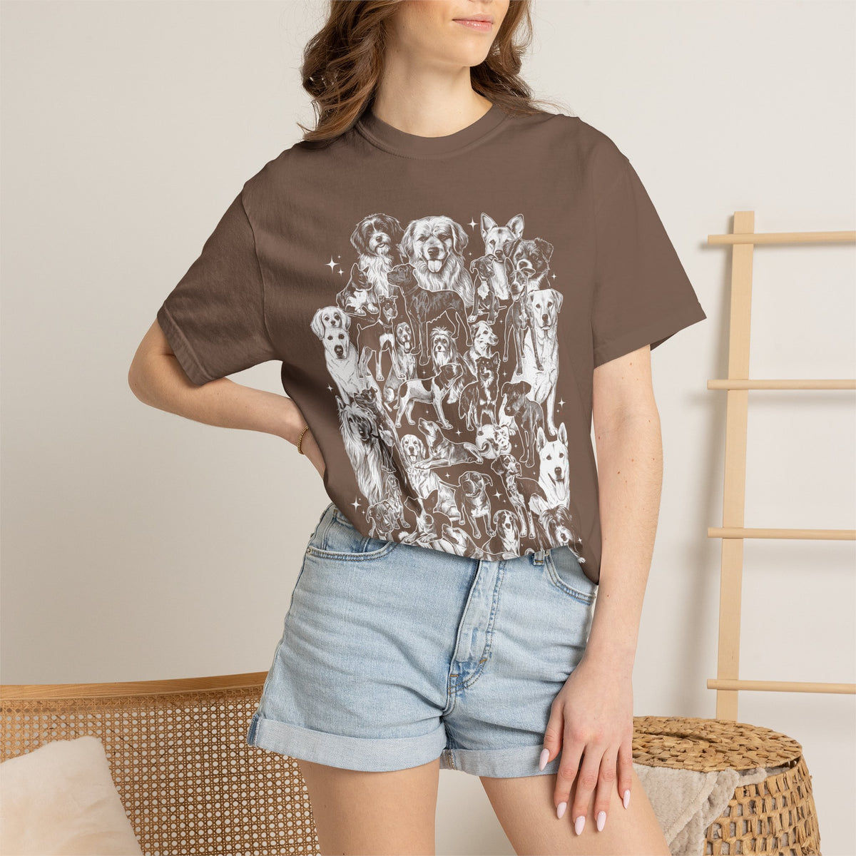 Retro Puppy Collage Classic Tee | 90s Vintage | Dog Gift