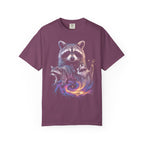 Cosmic Trio Raccoon Classic Tee | Galaxy Vortex | Psychedelic