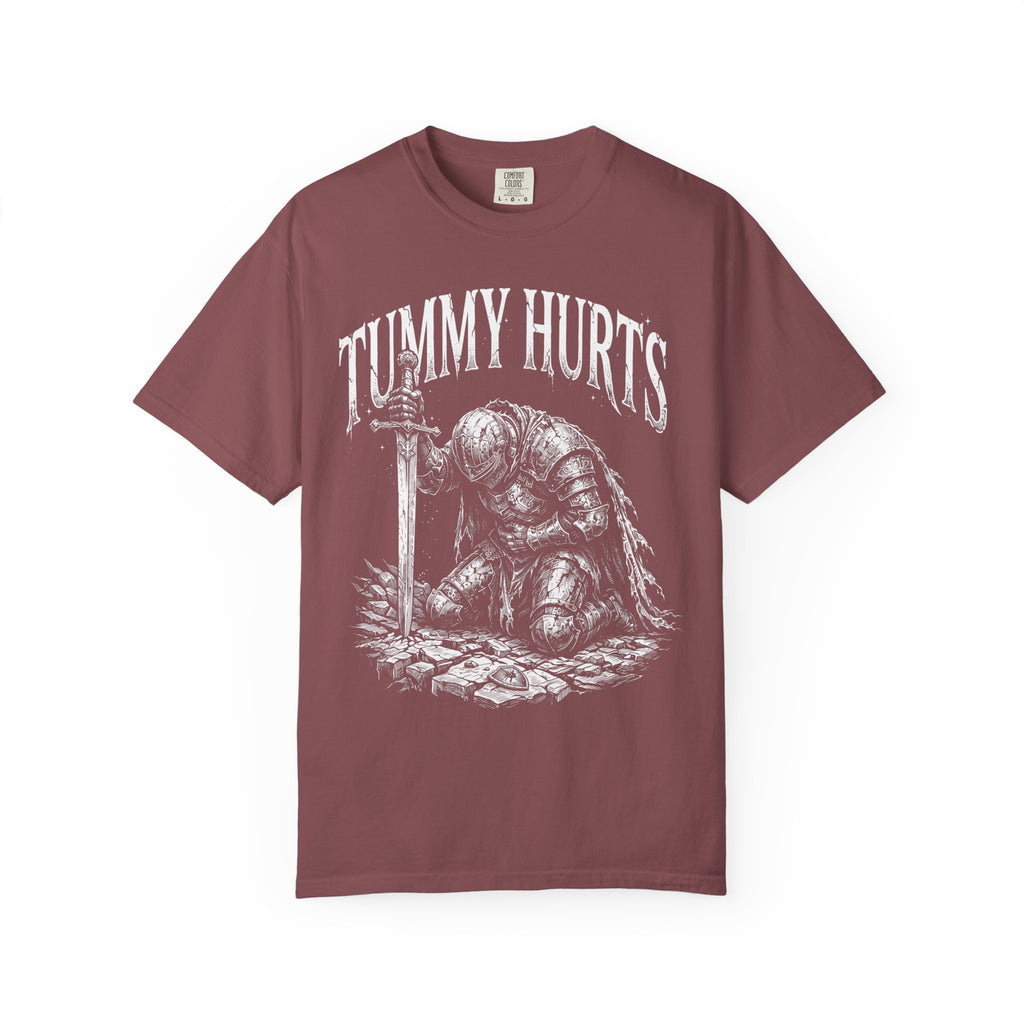Tummy Hurts Classic Tee | Medieval Armor | Humorous Art