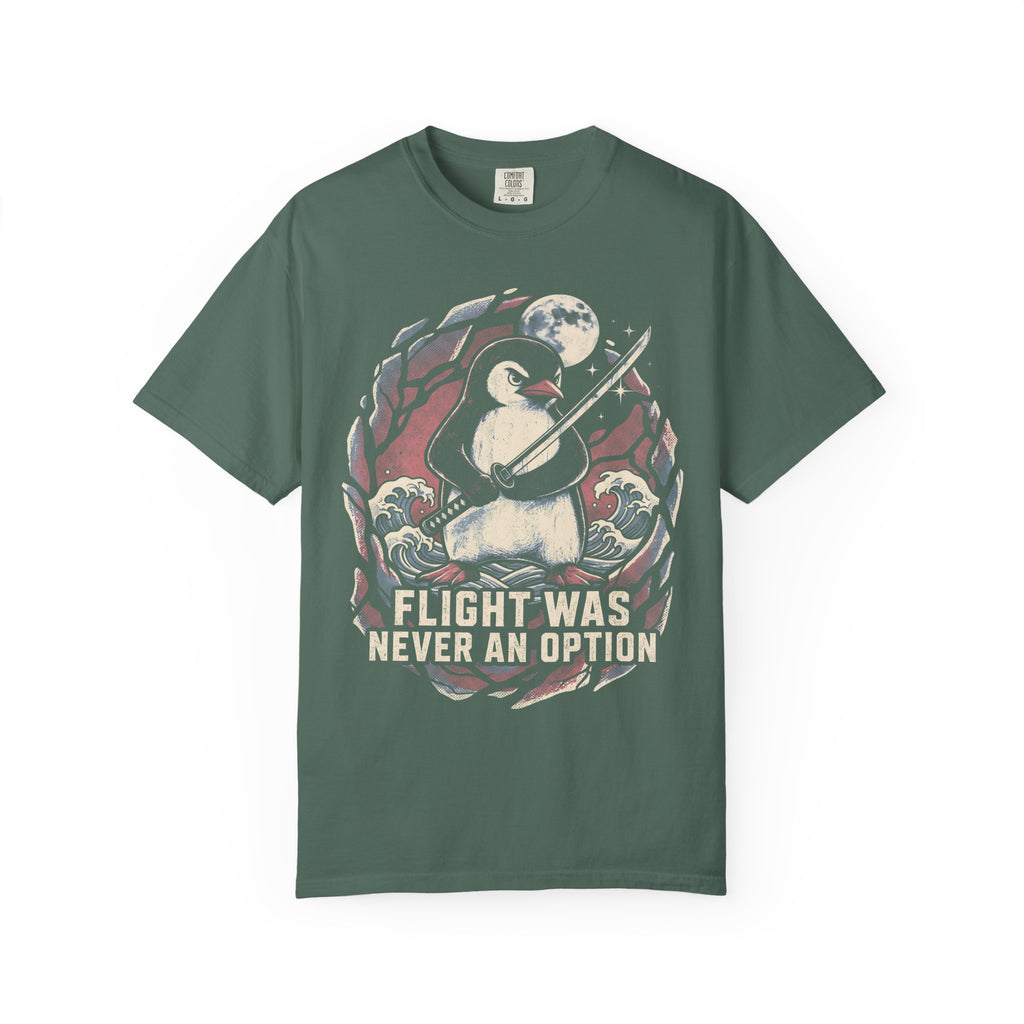 Flight Was Never An Option Classic Tee | Samurai Penguin Art
