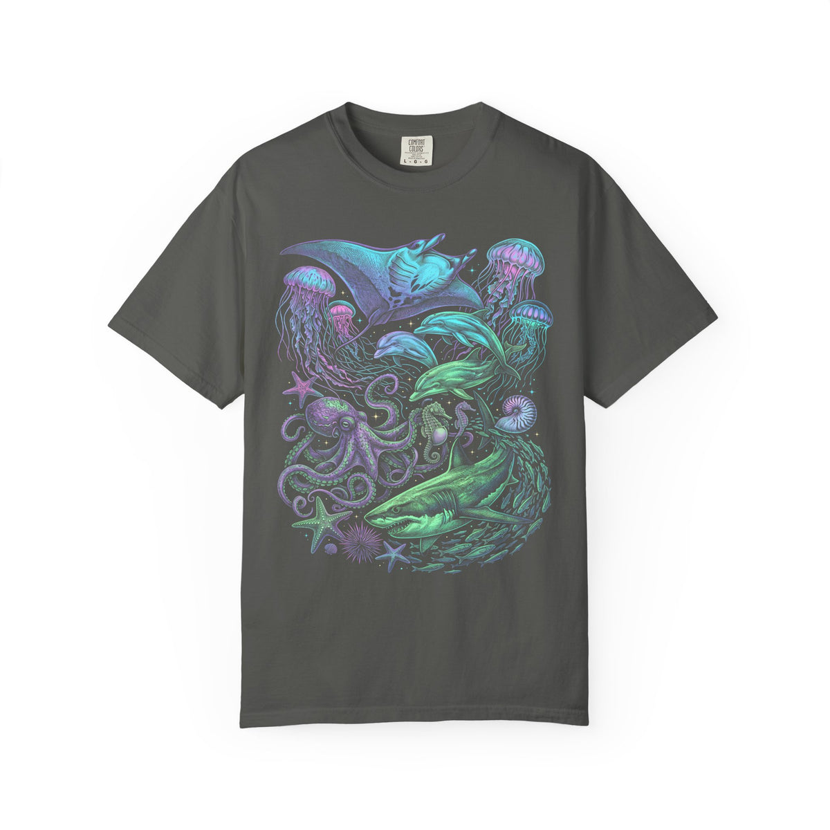 Deep Sea Ocean Creatures Classic Tee | Neon Vintage | Marine Life