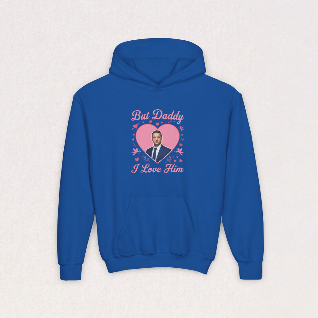But Daddy I Love Him, Tim Robinson Youth Heavy Blend Hooded Sweatshirt