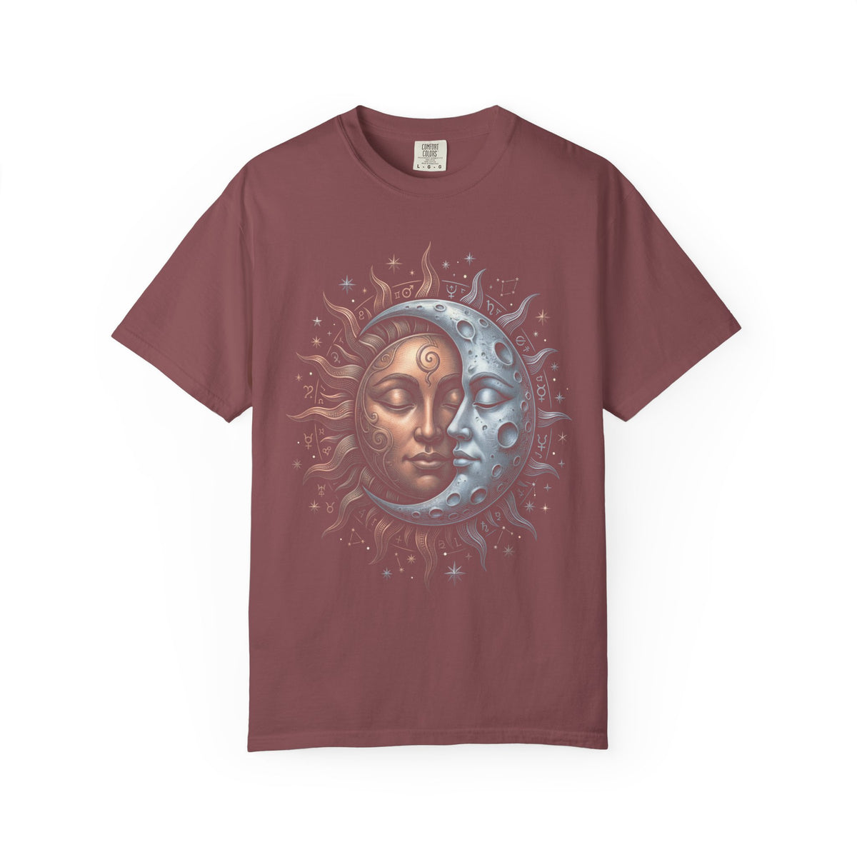 Sun Moon Celestial Faces Classic Tee | Vintage Astrology