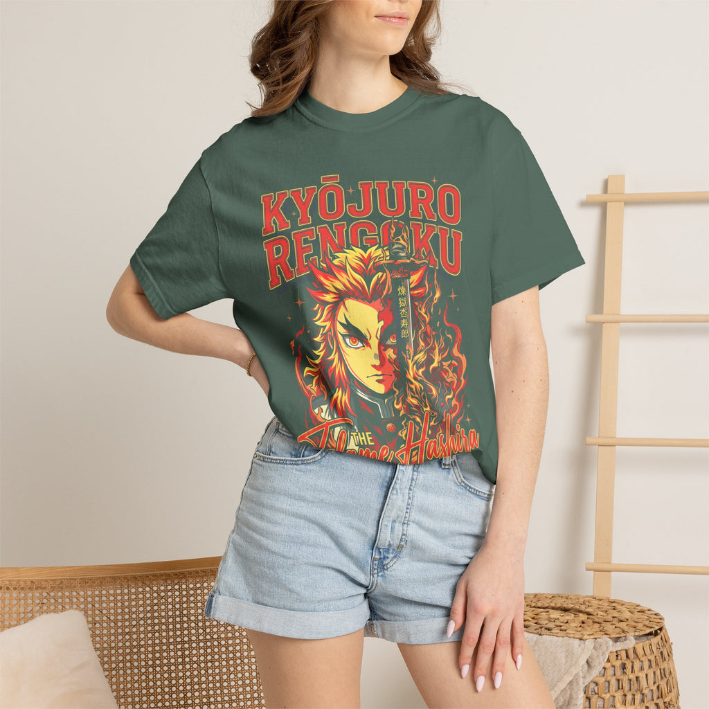 The Flame Hashira Fire Classic Tee | Anime Manga | Retro Gift