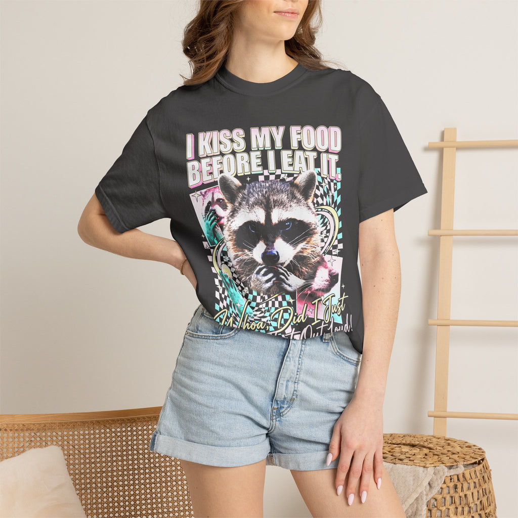 I Kiss My Food Before I Eat It Classic Tee | Raccoon Meme
