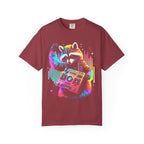 Neon DJ Raccoon Classic Tee | Synthwave Retro | Music Gift