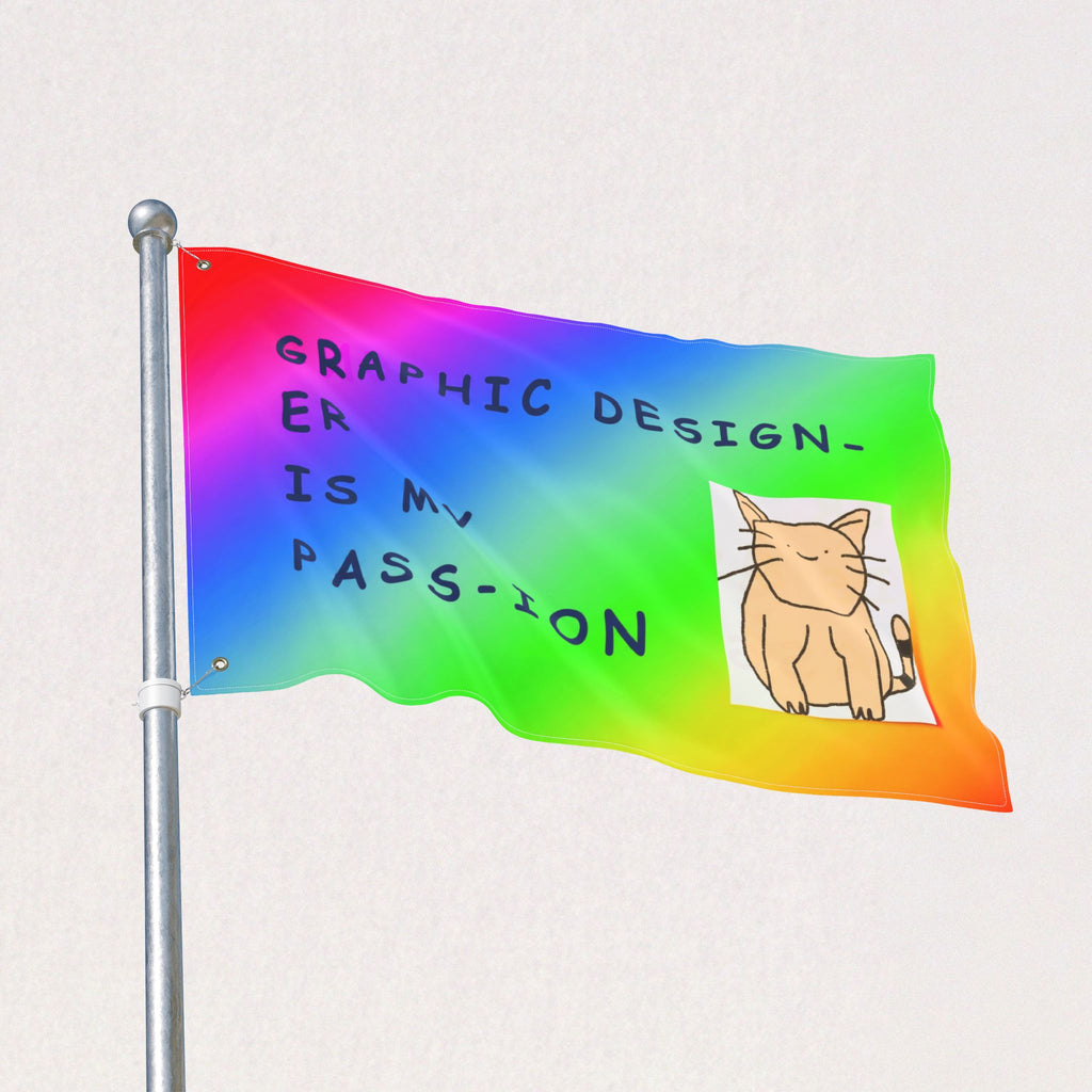 Graphic Designer Is My Passion Flag