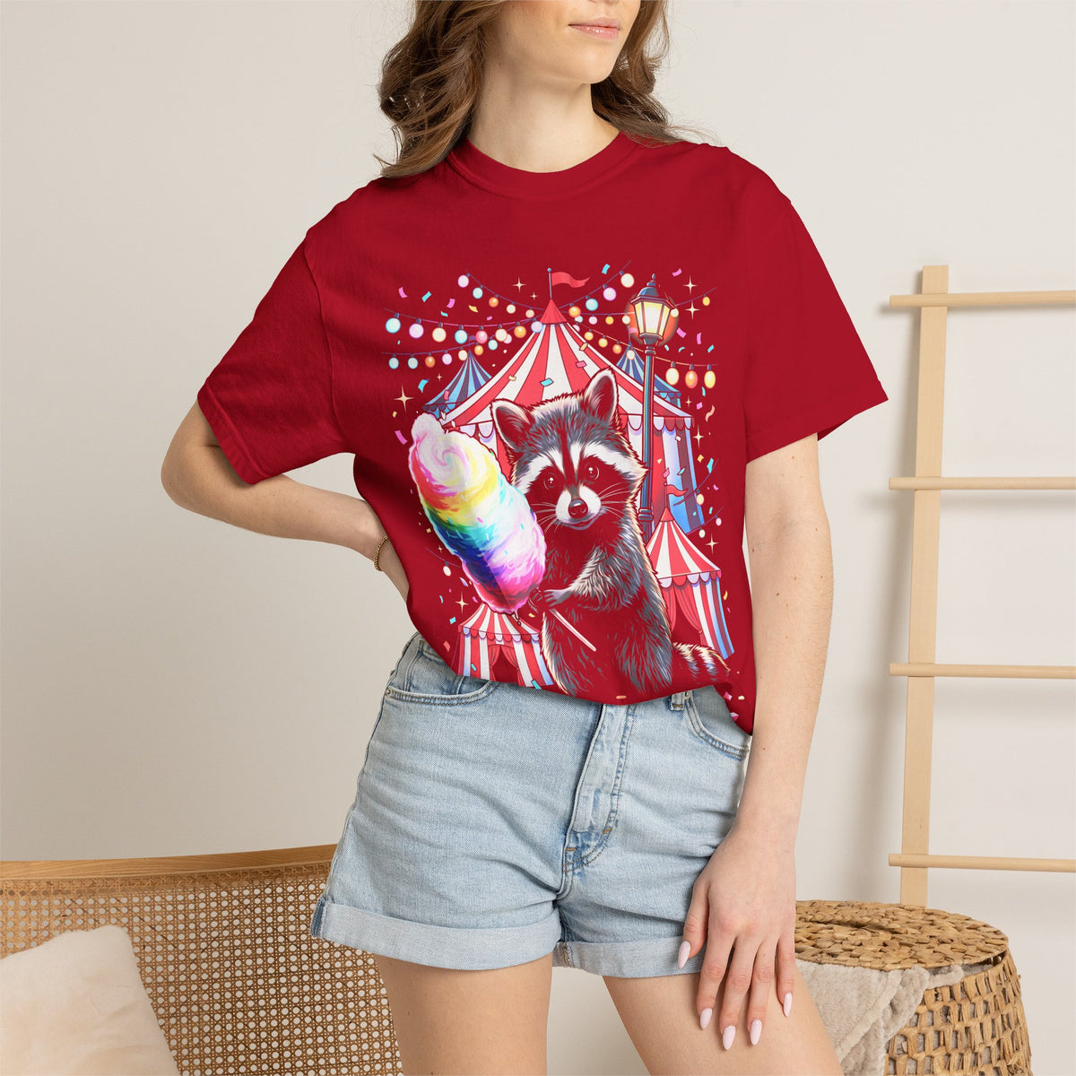 Circus Raccoon Classic Tee | Retro Carnival | Animal Gift