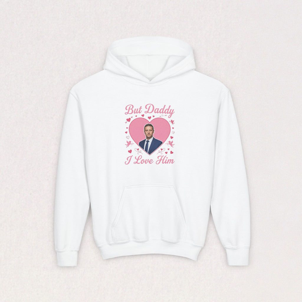 But Daddy I Love Him, Tim Robinson Youth Heavy Blend Hooded Sweatshirt