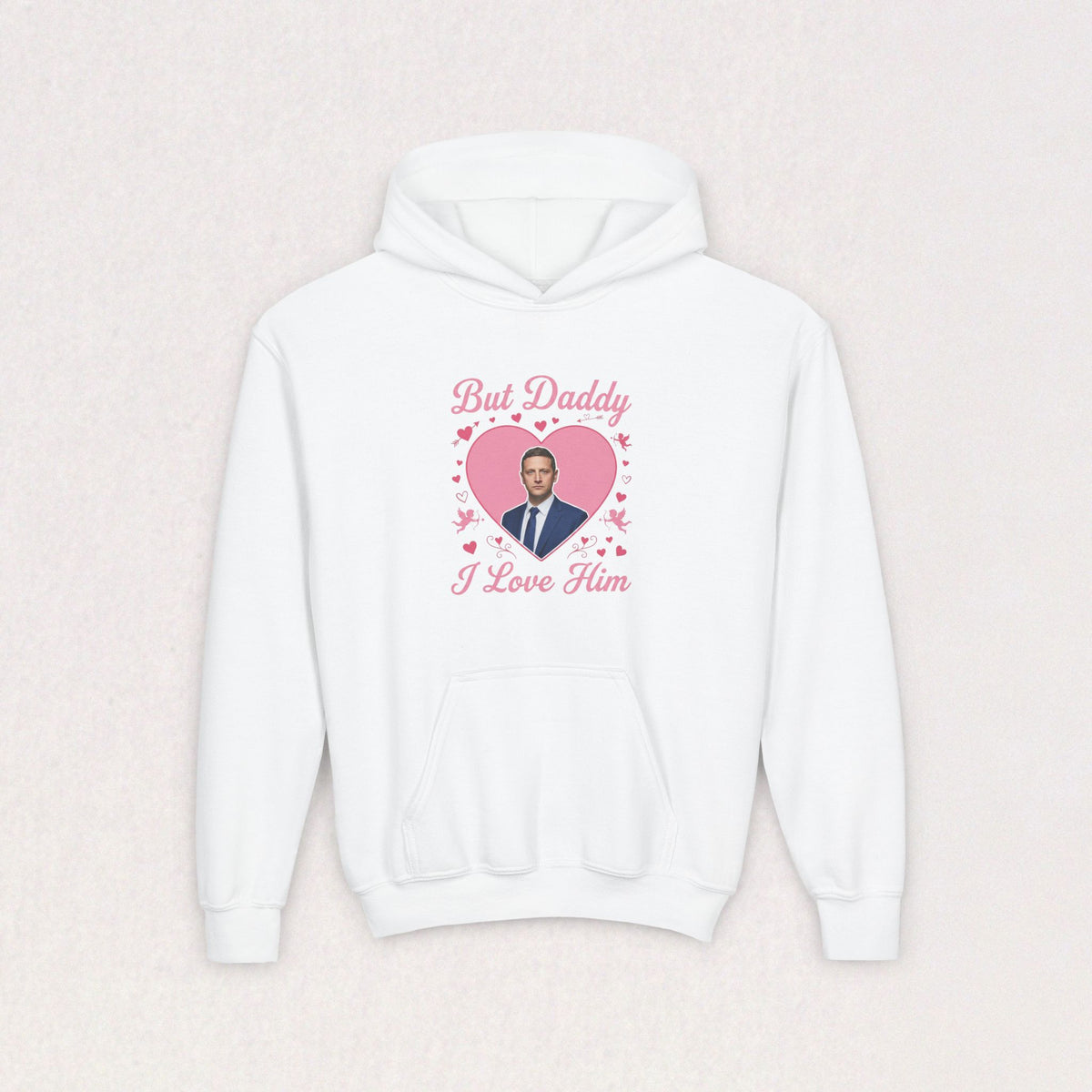 But Daddy I Love Him, Tim Robinson Youth Heavy Blend Hooded Sweatshirt