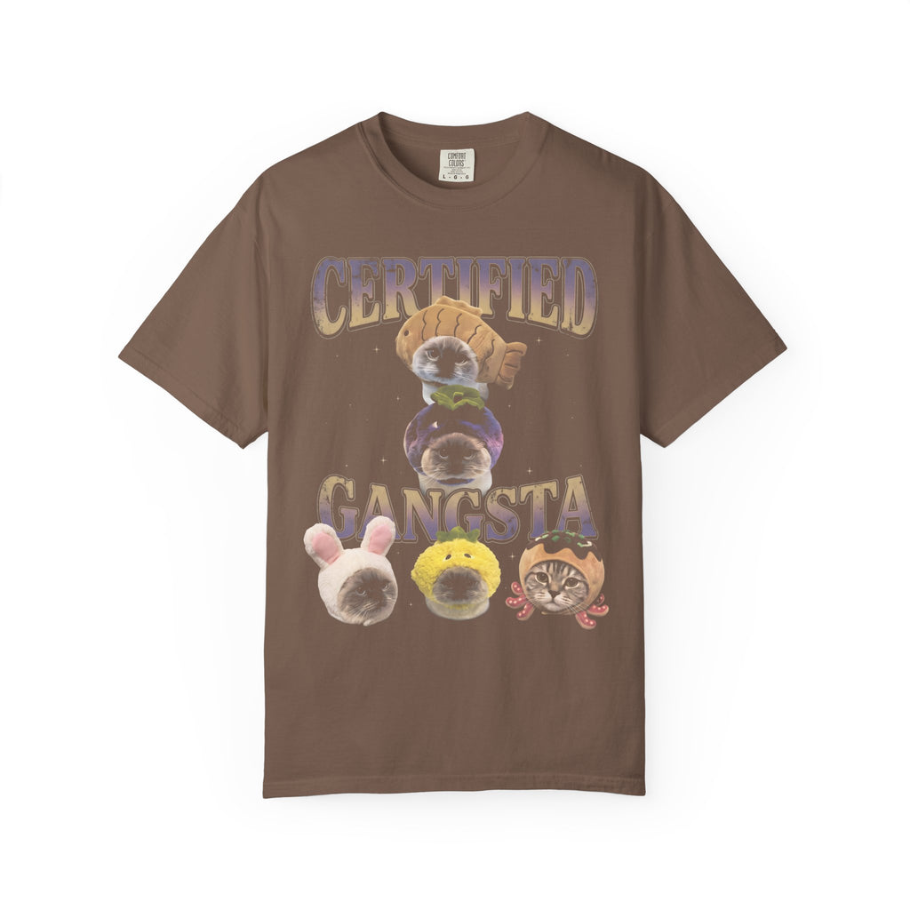 Certified Gangsta Cat Classic Tee | Taiyaki Food | Funny Hat