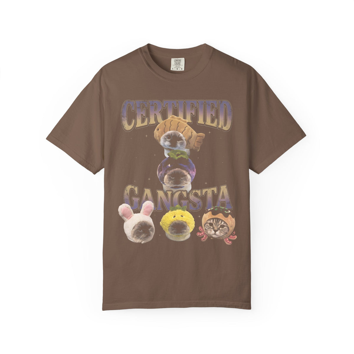 Certified Gangsta Cat Classic Tee | Taiyaki Food | Funny Hat