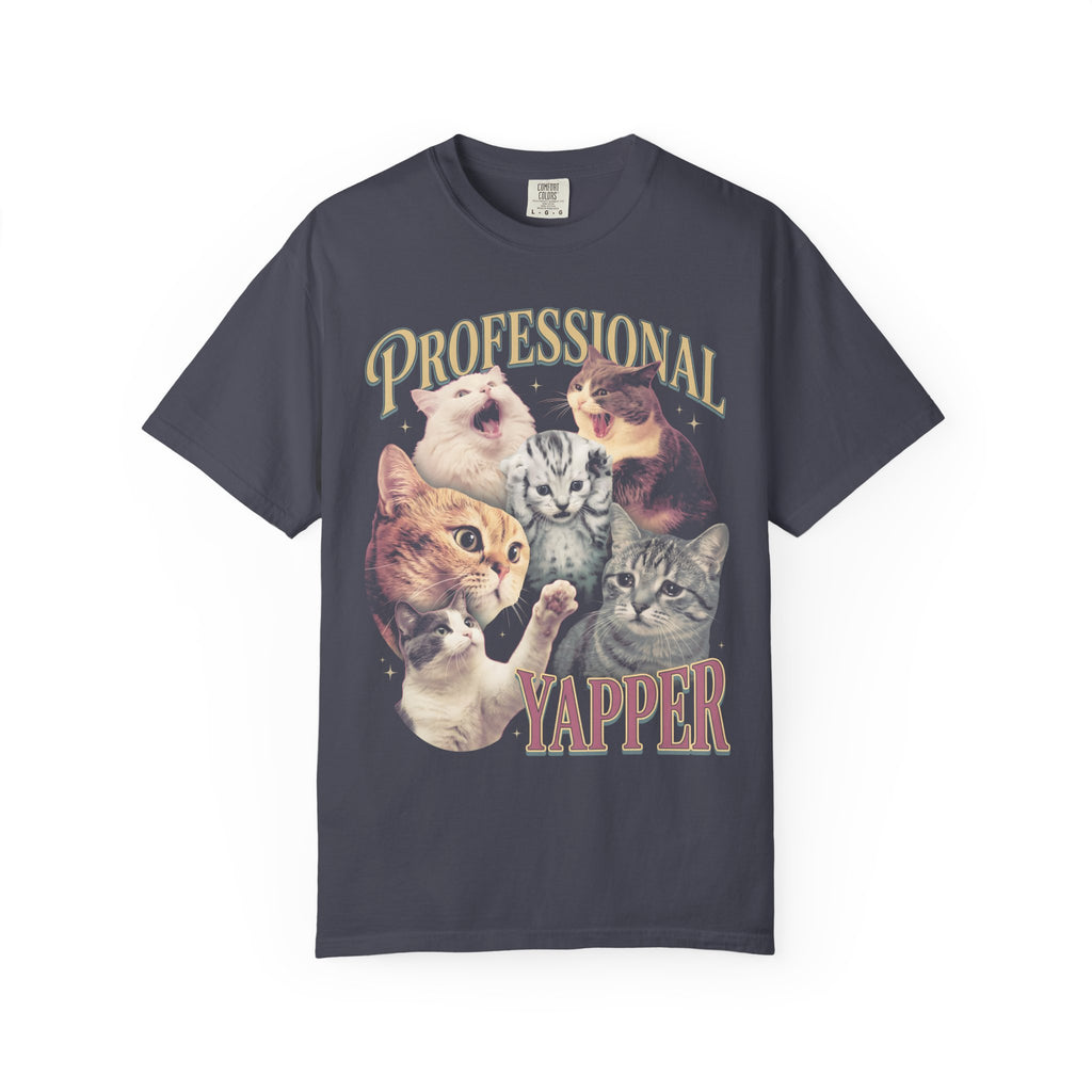 PROFESSIONAL YAPPER Classic Tee | Screaming Cat | Funny Meme