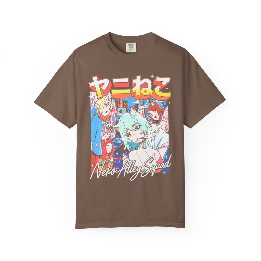 Neko Alley Squad Classic Tee | Anime Cat Girl | Retro Graphic
