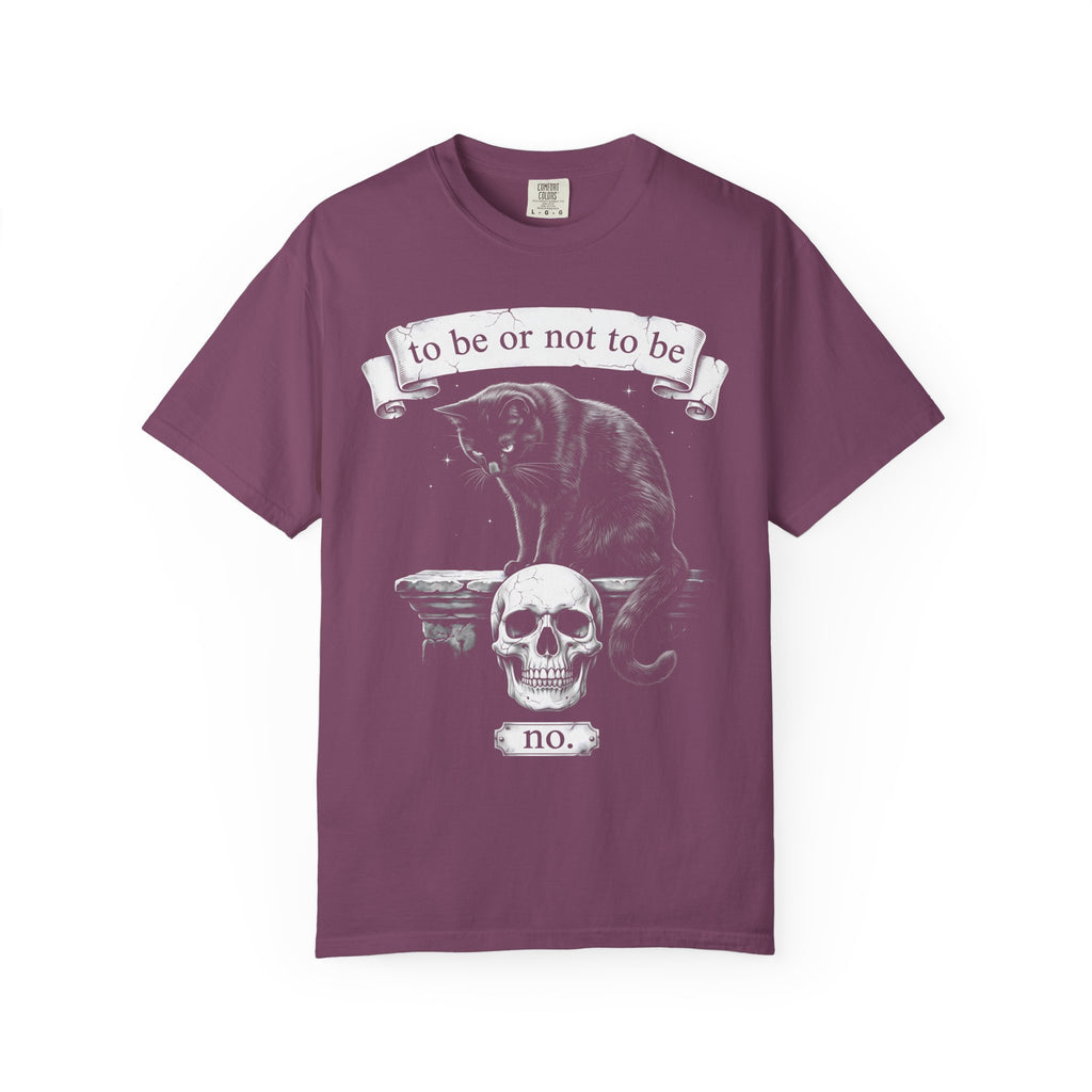 To Be Or Not To Be No Classic Tee | Black Cat Skull Art