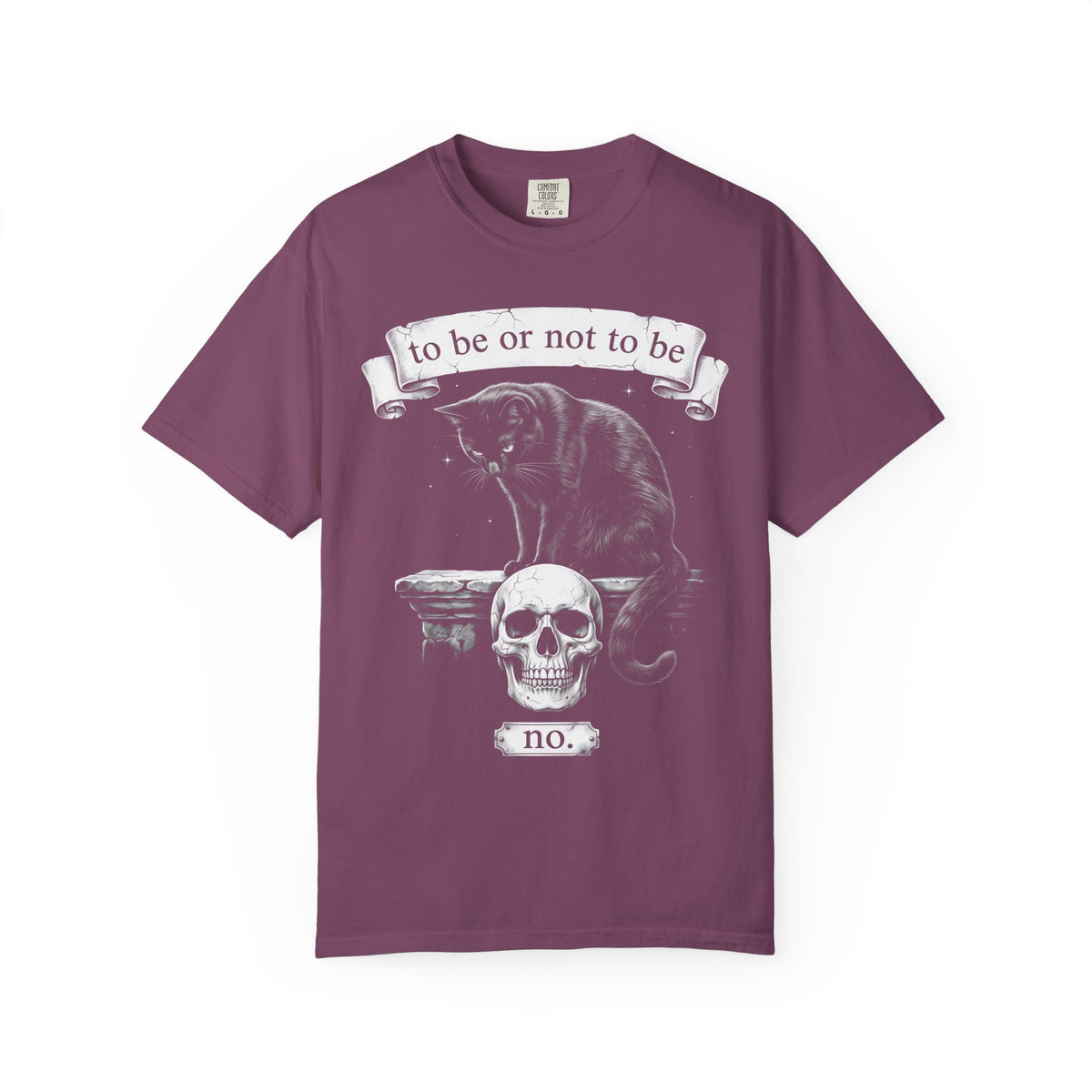 To Be Or Not To Be No Classic Tee | Black Cat Skull Art