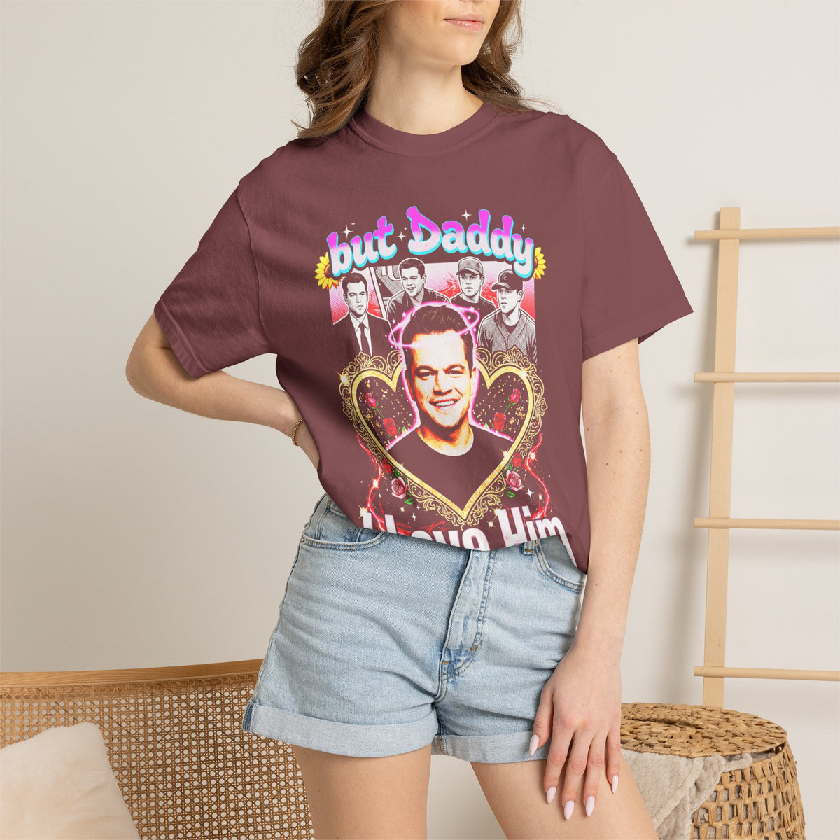 But Daddy I Love Him Matt Damon Classic Tee | 90s Retro Gift