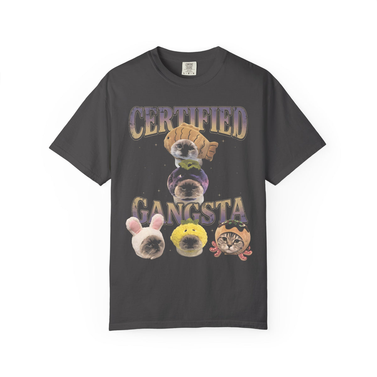 Certified Gangsta Cat Classic Tee | Taiyaki Food | Funny Hat