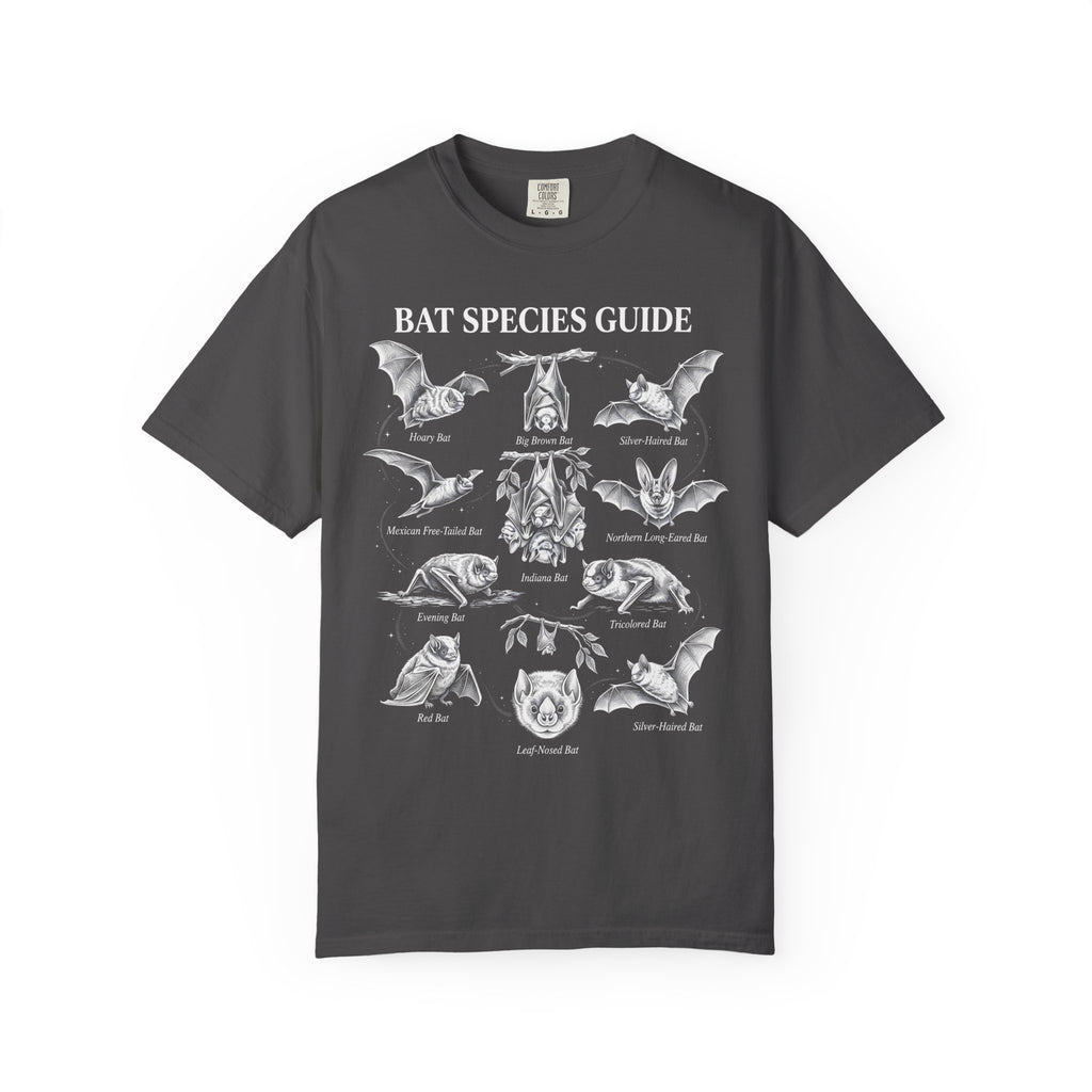 Bat Species Guide Classic Tee | Wildlife Mammals | Animal Chart