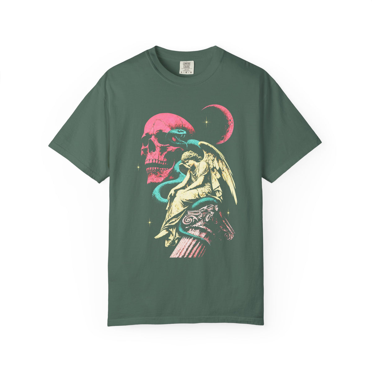 Skull Snake Angel Classic Tee | Retro Gothic | Vintage Gift