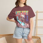 Late Night Visitor Raccoon Classic Tee | Retro Neon | Vintage