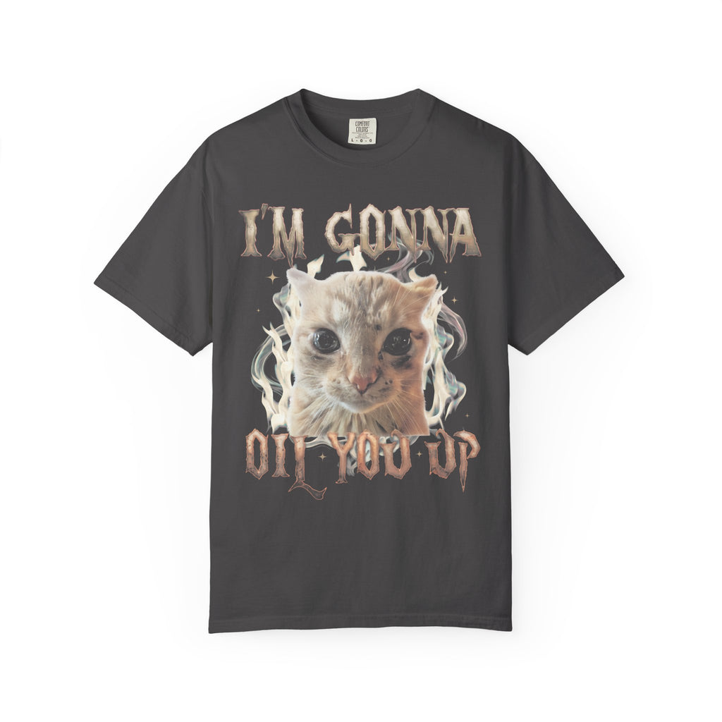 I'm Gonna Oil You Up Classic Tee | Meme Cat | Heavy Metal Bootleg